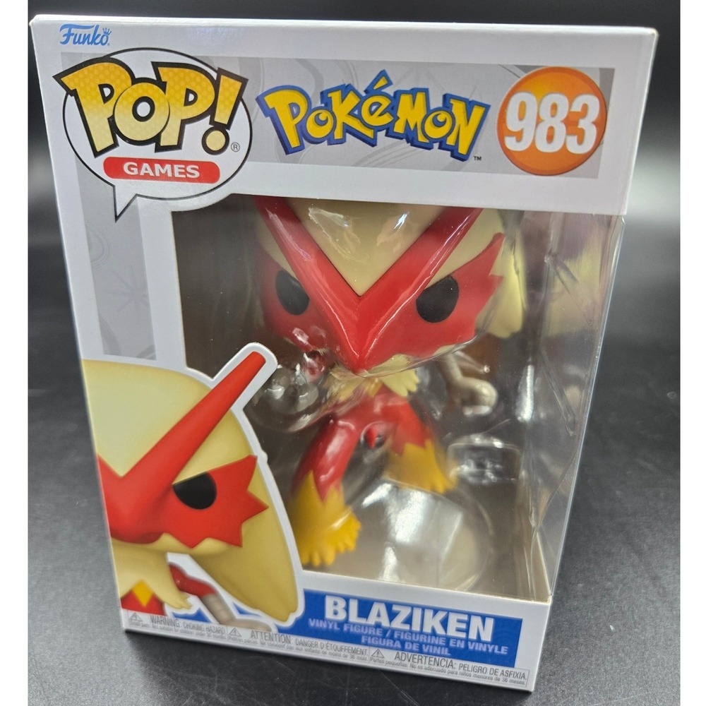 Funko Pop Games Pokemon Blaziken Vinyl Figure 983 Red Yellow Collectible Boxed